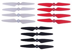 Shcong SJRC F7 F7S 4K Pro main blades Red + White + Black - Click Image to Close