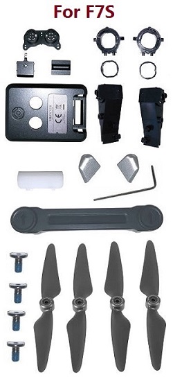 Shcong SJRC F7S 4K Pro RC Drone accessories list spare parts small fixed parts tool kit and propellers - Click Image to Close