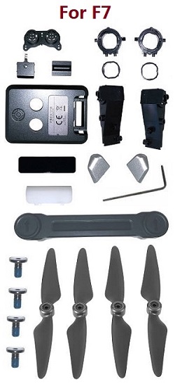 Shcong SJRC F7 4K Pro RC Drone accessories list spare parts small fixed parts tool kit and propellers - Click Image to Close