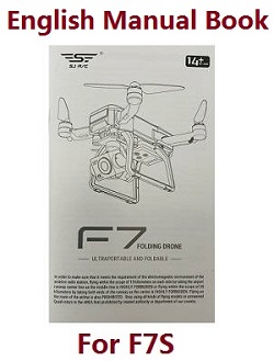 Shcong SJRC F7S 4K Pro RC Drone accessories list spare parts English manual book
