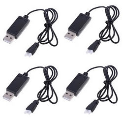 Shcong Wltoys WL F949 F949S Cessna-182 Airplanes Helicopter accessories list spare parts USB charger wire 4pcs