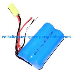 Shcong FQ777-502 helicopter accessories list spare parts battery 7.4V 1500mAh Yellow EL-2P plug