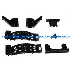 Shcong FQ777-502 helicopter accessories list spare parts tail tube fixed and plastice frame set