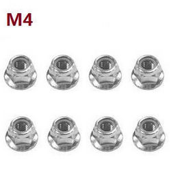 Shcong Feiyue FY06 FY07 RC truck car accessories list spare parts M4 nuts 8pcs - Click Image to Close