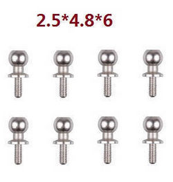 Shcong Feiyue FY06 FY07 RC truck car accessories list spare parts ball head screws (2.5*4.8*6) 8pcs - Click Image to Close