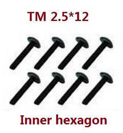 Shcong Feiyue FY01 FY02 FY03 FY03H FY04 FY05 RC truck car accessories list spare parts inner hexagon screws TM 2.5*12 8pcs