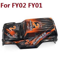 Shcong Feiyue FY01 FY02 FY03 FY03H FY04 FY05 RC truck car accessories list spare parts upper cover car shell for FY01 FY02 (Orange)