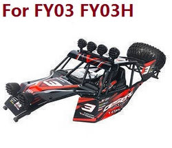 Shcong Feiyue FY01 FY02 FY03 FY03H FY04 FY05 RC truck car accessories list spare parts upper cover car shell frame assembly for FY03 FY03H (Red)