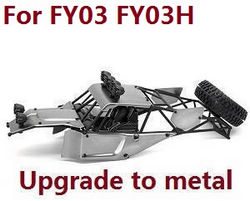 Shcong Feiyue FY01 FY02 FY03 FY03H FY04 FY05 RC truck car accessories list spare parts upper cover car shell frame assembly for FY03 FY03H (Upgrade to metal Gray)