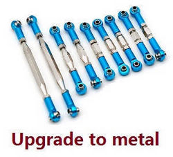Shcong Feiyue FY06 FY07 RC truck car accessories list spare parts total connect rod set 9pcs (Upgrade to metal) - Click Image to Close