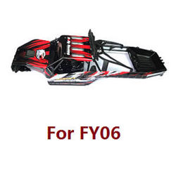 Shcong Feiyue FY06 FY07 RC truck car accessories list spare parts upper cover car shell frame assembly for FY06 Red