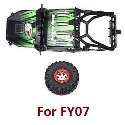 Shcong Feiyue FY06 FY07 RC truck car accessories list spare parts upper cover car shell frame assembly for FY07 Green