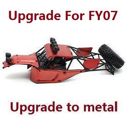 Shcong Feiyue FY06 FY07 RC truck car accessories list spare parts upper cover car shell frame assembly Upgrade for FY07 Red (Metal)