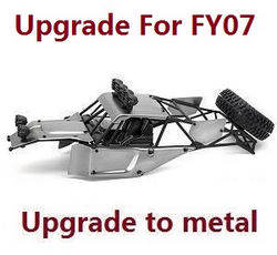 Shcong Feiyue FY06 FY07 RC truck car accessories list spare parts upper cover car shell frame assembly Upgrade for FY07 Silver (Metal)