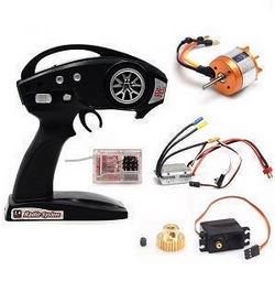 Shcong Feiyue FY06 FY07 RC truck car accessories list spare parts brushless motor + ESC + Receiver + Motor gear + transmitter + SERVO set - Click Image to Close