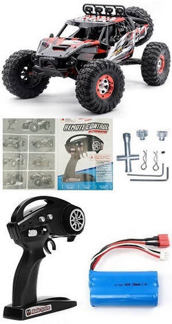 Shcong Feiyue FY07 brushless motor RC car with 1 battery RTR Red