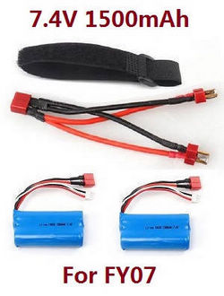 Shcong Feiyue FY06 FY07 RC truck car accessories list spare parts 7.4V 1500mAh battery with parallel line 2pcs For FY07