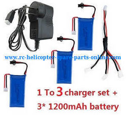 Shcong Fayee fy560 quadcopter accessories list spare parts 1 to 3 charger set + 3*battery