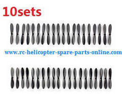 Shcong H107P Hubsan X4 Plus RC Quadcopter accessories list spare parts main blades (Black 10sets)