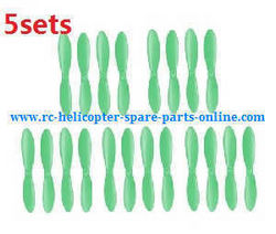 Shcong H107P Hubsan X4 Plus RC Quadcopter accessories list spare parts main blades (Green 5sets)