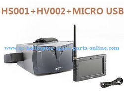 Shcong Hubsan H123D RC Quadcopter accessories list spare parts HS001 4.3 inch FPV screen + HV002 BR box + Micro USB
