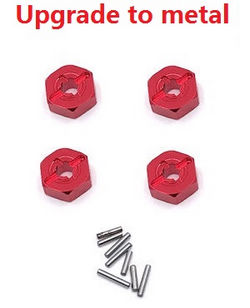 MJX Hyper Go 16207 16208 16209 16210 hexagon wheel seat (upgrade to metal) Red