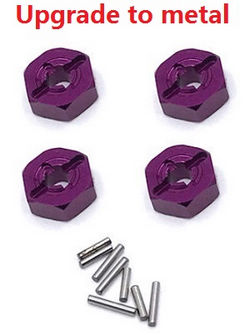 MJX Hyper Go 16207 16208 16209 16210 hexagon wheel seat (upgrade to metal) Purple - Click Image to Close