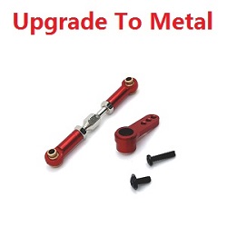MJX Hyper Go H16 V1 V2 V3 H16H H16E H16P H16HV2 H16EV2 H16PV2 searvo arm and connect buckle upgrade to metal (Red) - Click Image to Close