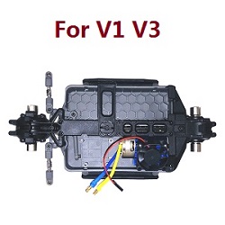 MJX Hyper Go H16 V1 V2 V3 H16H front and rear driven module + motor module + bottom board + steering connect buckle module assembly (V1 V3)