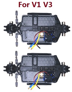 MJX Hyper Go H16 V1 V2 V3 H16E H16P front and rear driven module + motor module + bottom board + steering connect buckle module assembly (V1 V3) 2sets