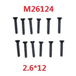 MJX Hyper Go 16207 16208 16209 16210 countersunk flat tail screw 12pcs 2.6*12 M26124