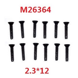MJX Hyper Go 16207 16208 16209 16210 countersunk flat tail screw 12pcs 2.3*12 M26364