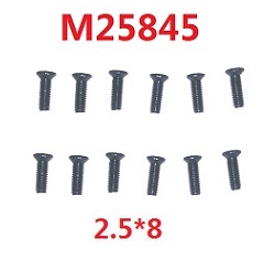 MJX Hyper Go H16 V1 V2 V3 H16H H16E H16P H16HV2 H16EV2 H16PV2 countersunk head machine screws 12pcs 2.5*8