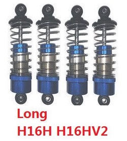 MJX Hyper Go H16 V1 V2 V3 H16H H16HV2 long metal hydraulic shock absorber 4pcs Blue