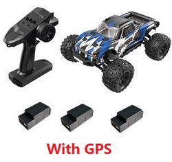 MJX H16H V3 RC car with GPS and 3 battery RTR Blue
