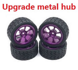 MJX Hyper Go 16207 16208 16209 16210 upgrade to metal hub wheels (Purple) - Click Image to Close