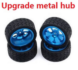 MJX Hyper Go 16207 16208 16209 16210 upgrade to metal hub wheels (Blue) - Click Image to Close