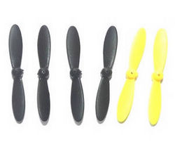 Shcong JJRC H20H RC quadcopter drone accessories list spare parts main blades (Black-Yellow)
