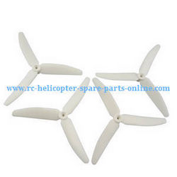 Shcong Hubsan H216A RC Quadcopter accessories list spare parts upgrade 3-leaf main blades (White)