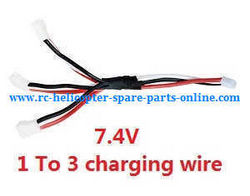Shcong JJRC H25 H25C H25W H25G quadcopter accessories list spare parts 1 to 3 wire plug 7.4V