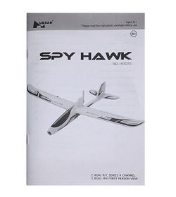 Shcong Hubsan H301S SPY HAWK RC Airplane accessories list spare parts English manual book