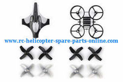 Shcong JJRC H36 E010 quadcopter accessories list spare parts 2sets main blades + upper cover + main frame