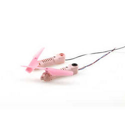 Shcong JJRC H37 H37W E50 E50S quadcopter accessories list spare parts 2*blade (Pink) + 2*motor deck (Pink) + motors (Red-Blue + Black-White wire)