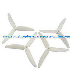 Shcong Hubsan H507A H507D H507A+ RC Quadcopter accessories list spare parts upgrade 3-leaf main blades (White)