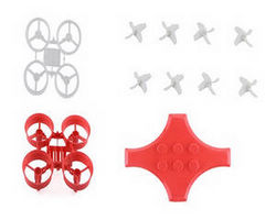Shcong JJRC H67 RC quadcopter drone accessories list spare parts main frame (Red+White) + upper cover + main blades set