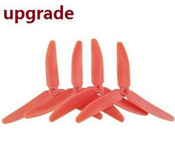 Shcong JJRC H68 H68G RC quadcopter drone accessories list spare parts main baldes upgrade 3-leaf (Red)
