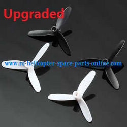 Shcong JJRC H7 quadcopter accessories list spare parts main blades (Upgraded) Black-White