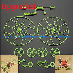 Shcong JJRC H7 quadcopter accessories list spare parts outer frame protection set (Upgraded Green)