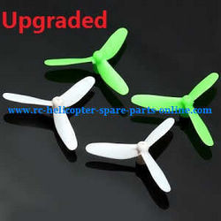Shcong JJRC H8 Mini H8C Mini quadcopter accessories list spare parts 3-leaf main blades (Upgraded Green-White)