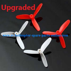 Shcong JJRC H8 Mini H8C Mini quadcopter accessories list spare parts 3-leaf main blades (Upgraded Red-White)